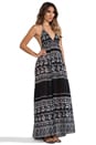 view 2 of 5 Printed Triangle Top Maxi Dress in Black Combo