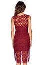 view 3 of 4 Peek-A-Boo Slip Dress in Deep Cranberry