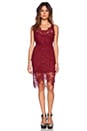 view 4 of 4 Peek-A-Boo Slip Dress in Deep Cranberry