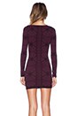 view 3 of 4 Printed Long Sleeve Bodycon in Very Berry Combo