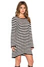 view 2 of 4 Striped Swing Tunic in Ivory & Black