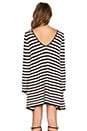 view 3 of 4 Striped Swing Tunic in Ivory & Black