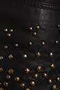 view 7 of 7 Vegan Leather Studded Rocker Shorts in Black