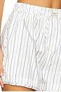 view 6 of 6 x We The Free Day To Day Striped Boxer In Ivory Combo in Ivory Combo
