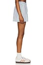 view 3 of 6 Get Free Striped Pull On Short in Sky Blue Combo