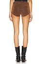 view 4 of 6 x We The Free Cool Kid Suede Micro Shorts In Shaved Chocolate in Shaved Chocolate