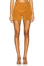 view 1 of 6 x We The Free Tippi Faux Suede Short In Dark Honey in Dark Honey