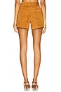 view 4 of 6 x We The Free Tippi Faux Suede Short In Dark Honey in Dark Honey