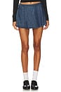 view 1 of 6 x We The Free Paradise Found Denim Skort In Mid Indigo in Mid Indigo