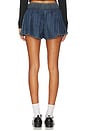 view 4 of 6 x We The Free Paradise Found Denim Skort In Mid Indigo in Mid Indigo