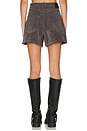 view 4 of 6 x We The Free Tippi Faux Suede Short In Dark Grey in Dark Grey