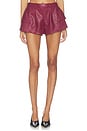 view 1 of 6 SHORT IMITATION CUIR STAR DUST in Burgandy