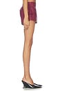 view 3 of 6 SHORT IMITATION CUIR STAR DUST in Burgandy