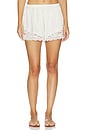view 1 of 6 SHORT FUSELÉ MEET ME IN THE MIDDLE in Eggshell Combo