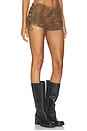 view 1 of 6 Sun Siren Suede Mirco Short in Milk Chocolate