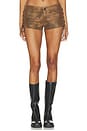 view 2 of 6 Sun Siren Suede Mirco Short in Milk Chocolate