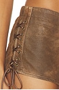 view 7 of 6 Sun Siren Suede Mirco Short in Milk Chocolate