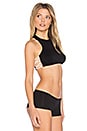 view 1 of 5 Side Cross Racerback Bra in Black