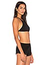 view 3 of 5 SUJETADOR DE ESCOTE ALTO Y TIRAS EN LA ESPALDA in Black