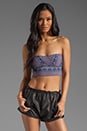 view 1 of 4 Printed Crop Bandeau Bra in Indigo Combo