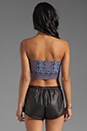 view 2 of 4 Printed Crop Bandeau Bra in Indigo Combo