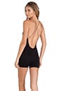 view 1 of 5 Seamless Low Back Romper in Black