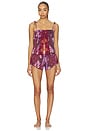 view 1 of 4 X Intimately Up At Dawn Sleep Set in Pomegranate Combo
