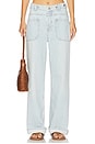 view 1 of 7 x We The Free Palmer Cuffed Wide Leg In Daydream Blue in Daydream Blue