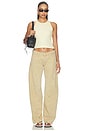 view 5 of 6 Fable Twisted Seam Jean in Oat Latte