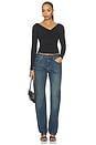 view 6 of 6 x We The Free Edie High Rise Tapered Jean in Blue Echo