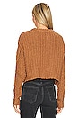 view 3 of 4 Cutting Edge Cable Sweater in Camel