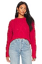 view 1 of 4 Cutting Edge Cable Sweater in Cranberry
