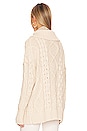 view 3 of 4 DRIFTWOOD CABLE POLO クオータージッププルオーバー in Ivory