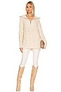 view 4 of 4 DRIFTWOOD CABLE POLO クオータージッププルオーバー in Ivory