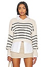 view 1 of 5 Stripe Easy Street Crop Sweater in Pearl Combo