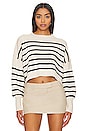 view 2 of 5 Stripe Easy Street Crop Sweater in Pearl Combo