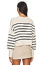 view 4 of 5 Stripe Easy Street Crop Sweater in Pearl Combo
