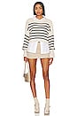 view 5 of 5 Stripe Easy Street Crop Sweater in Pearl Combo