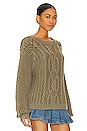 view 2 of 4 Frankie Cable Sweater in Olive Stone