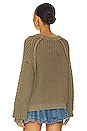 view 3 of 4 Frankie Cable Sweater in Olive Stone