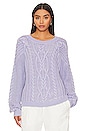 view 1 of 4 Frankie Cable Sweater in Heavenly Lavender