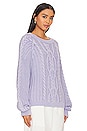 view 2 of 4 Frankie Cable Sweater in Heavenly Lavender