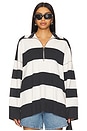 view 1 of 4 Coastal Stripe Pullover in Carbon Champagne