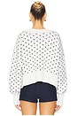 view 3 of 4 Pattern Easy Street Crop Sweater in White Navy Combo