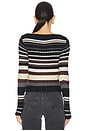 view 3 of 4 Lumen Stripe Pullover in Black Combo