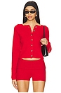 view 1 of 4 Sydney Shrunken Cardi in Atlas Red