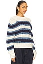 view 2 of 4 Frankie Cable Striped Pullover in Ivory Combo