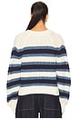 view 3 of 4 Frankie Cable Striped Pullover in Ivory Combo