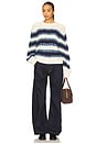 view 4 of 4 Frankie Cable Striped Pullover in Ivory Combo
