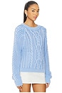 view 2 of 4 Frankie Cable Sweater in Della Robbia Blue